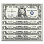 1957-B* $1 Silver Cert AU (Fr#1621*) Star Notes, 80 Consecutive