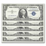 1957-B* $1 Silver Cert AU (Fr#1621*) Star Notes, 80 Consecutive