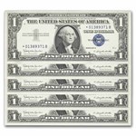 1957-B* $1 Silver Cert AU (Fr#1621*) Star Notes, 80 Consecutive