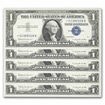 1957-B* $1 Silver Cert AU (Fr#1621*) Star Notes, 80 Consecutive