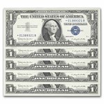 1957-B* $1 Silver Cert AU (Fr#1621*) Star Notes, 80 Consecutive