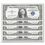 1957-B* $1 Silver Cert AU (Fr#1621*) Star Notes, 96 Consecutive