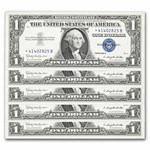 1957-B* $1 Silver Cert AU (Fr#1621*) Star Notes, 96 Consecutive