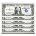 1957-B* $1 Silver Cert AU (Fr#1621*) Star Notes, 96 Consecutive