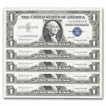 1957-B* $1 Silver Cert AU (Fr#1621*) Star Notes, 96 Consecutive