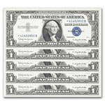 1957-B* $1 Silver Cert AU (Fr#1621*) Star Notes, 96 Consecutive