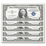 1957-B* $1 Silver Cert AU (Fr#1621*) Star Notes, 96 Consecutive