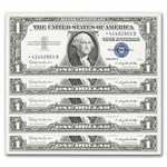1957-B* $1 Silver Cert AU (Fr#1621*) Star Notes, 96 Consecutive