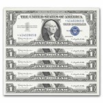 1957-B* $1 Silver Cert AU (Fr#1621*) Star Notes, 96 Consecutive