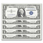 1957-B* $1 Silver Cert AU (Fr#1621*) Star Notes, 96 Consecutive
