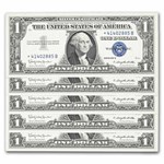 1957-B* $1 Silver Cert AU (Fr#1621*) Star Notes, 96 Consecutive