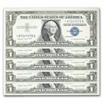 1957-B* $1 Silver Cert CU (Fr#1621*) Star Notes, 15 Consecutive