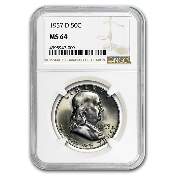 1957-D Franklin Half Dollar MS-64 NGC