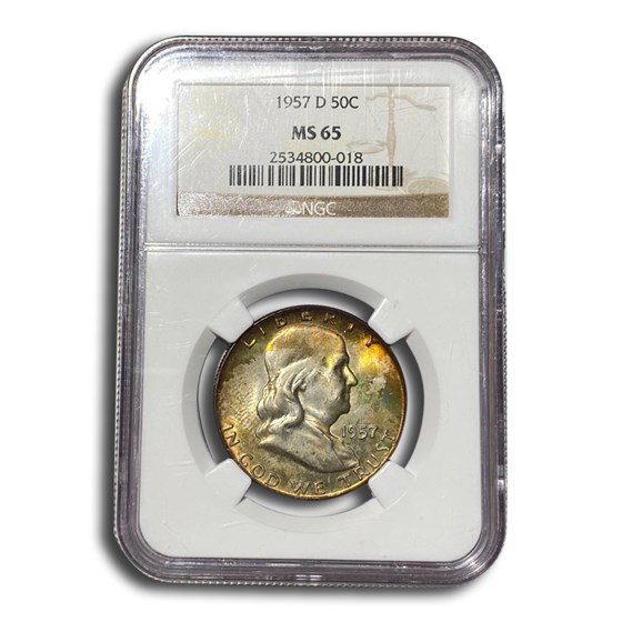1957-D Franklin Half Dollar MS-65 NGC 1957-D Franklin Half Dollar MS-65 NGC