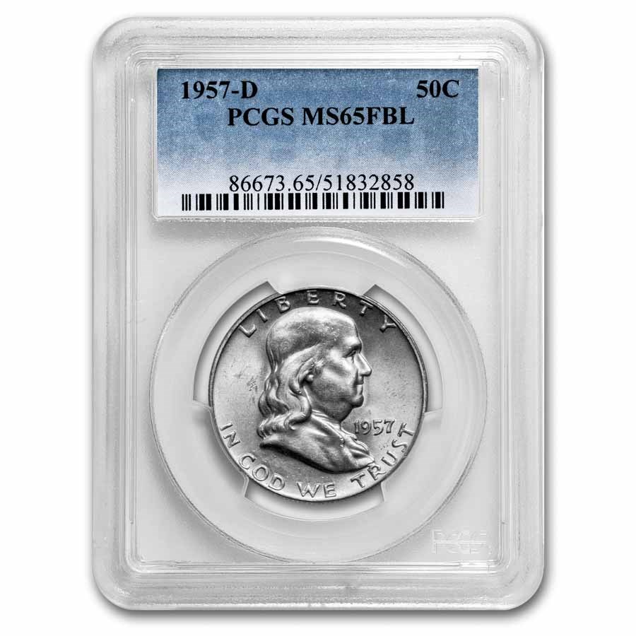 1957-D Franklin Half Dollar MS-65 PCGS (FBL)
