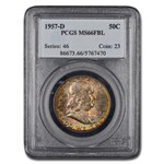 1957-D Franklin Half Dollar MS-66 PCGS (FBL)
