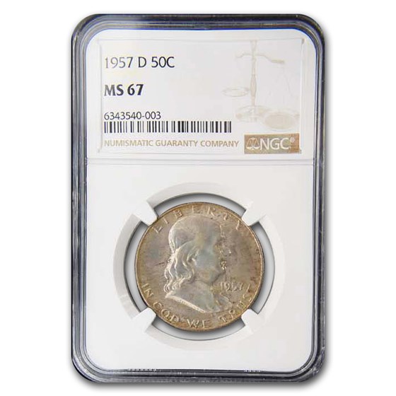 1957-D Franklin Half Dollar MS-67 NGC 1957-D Franklin Half Dollar MS-67 NGC
