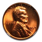 1957-D Lincoln Cent MS-67 NGC (Red)