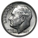 1957-D Roosevelt Dime 50-Coin Roll BU