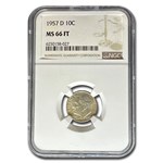1957-D Roosevelt Dime MS-66 NGC (FT)