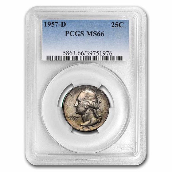 1957-D Washington Quarter MS-66 PCGS (Toned) 1957-D Washington Quarter MS-66 PCGS (Toned)