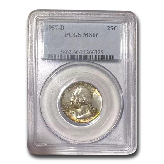 1957-D Washington Quarter MS-66 PCGS 1957-D Washington Quarter MS-66 PCGS