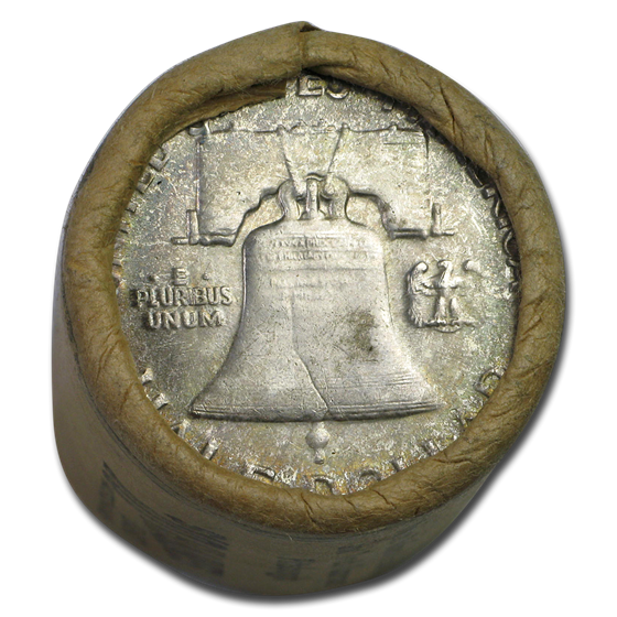 Buy 1957 Franklin Half Dollar 20Coin Roll BU (Bank Wrapped) APMEX