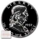 1957 Franklin Half Dollar 20-Coin Roll Proof