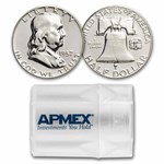 1957 Franklin Half Dollar 20-Coin Roll Proof