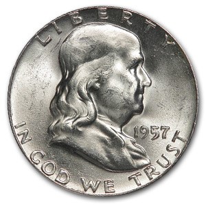1957 Franklin Half Dollar BU