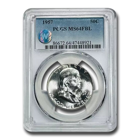 1957 Franklin Half Dollar MS-64 PCGS (FBL) 1957 Franklin Half Dollar MS-64 PCGS (FBL)
