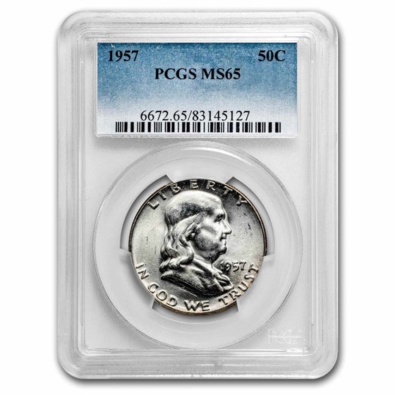 1957 Franklin Half Dollar MS-65 PCGS 1957 Franklin Half Dollar MS-65 PCGS