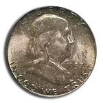 1957 Franklin Half Dollar MS-66 PCGS (FB, OGH)