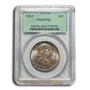 1957 Franklin Half Dollar MS-66 PCGS (FB, OGH)
