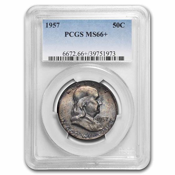 1957 Franklin Half Dollar MS-66+ PCGS 1957 Franklin Half Dollar MS-66+ PCGS