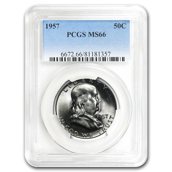 1957 Franklin Half Dollar MS-66 PCGS 1957 Franklin Half Dollar MS-66 PCGS