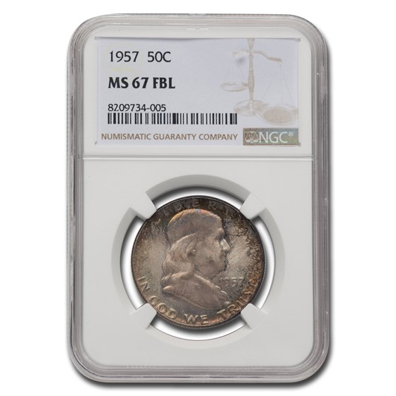 1957 Franklin Half Dollar MS-67 NGC (FBL) 1957 Franklin Half Dollar MS-67 NGC (FBL)