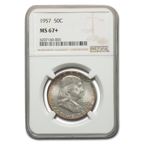 1957 Franklin Half Dollar MS-67+ NGC 1957 Franklin Half Dollar MS-67+ NGC