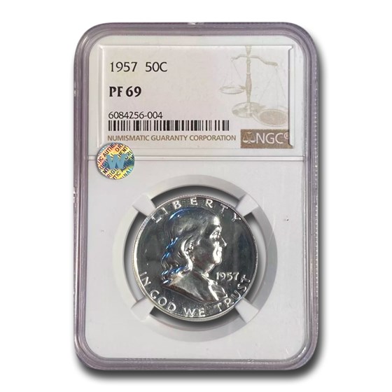 1957 Franklin Half Dollar PF-69 NGC 1957 Franklin Half Dollar PF-69 NGC