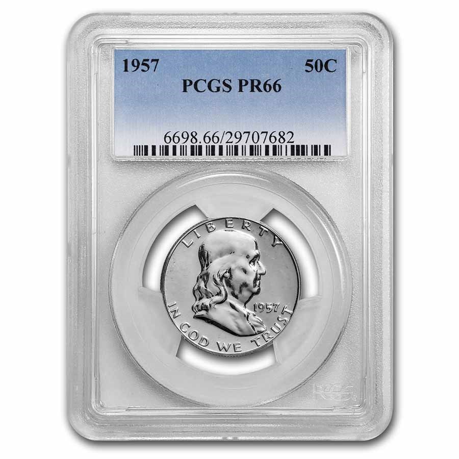1957 Franklin Half Dollar PR-66 PCGS
