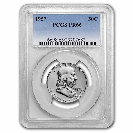 1957 Franklin Half Dollar PR-66 PCGS 1957 Franklin Half Dollar PR-66 PCGS