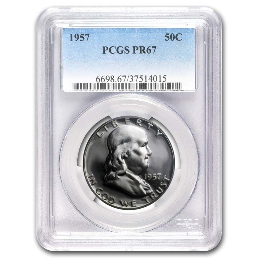 1957 Franklin Half Dollar PR-67 PCGS