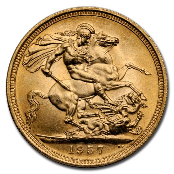 1957 Great Britain Gold Sovereign Elizabeth II BU 1957 Great Britain Gold Sovereign Elizabeth II BU