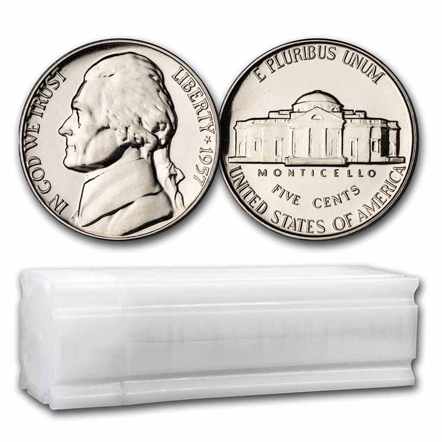 1957 Jefferson Nickel 40-Coin Roll Proof