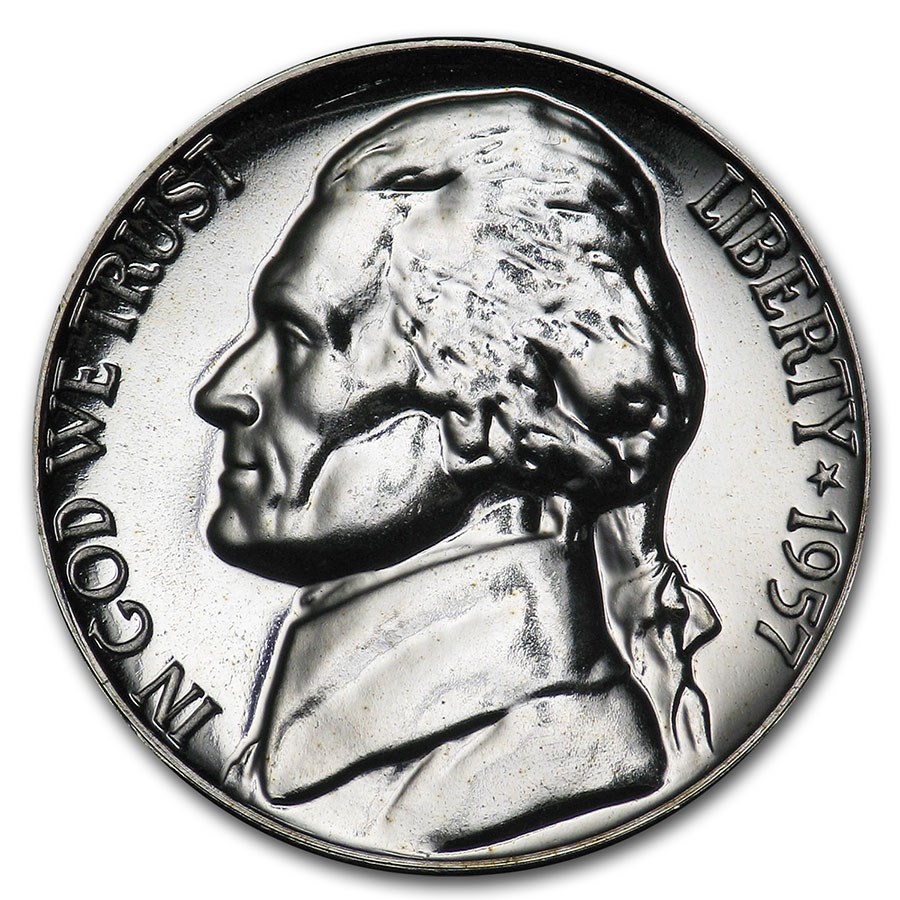 1957 Jefferson Nickel Gem Proof