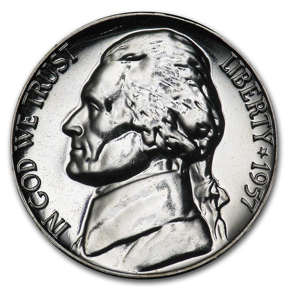 1957 Jefferson Nickel Gem Proof 1957 Jefferson Nickel Gem Proof