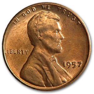 1957 Lincoln Cent BU (Red)