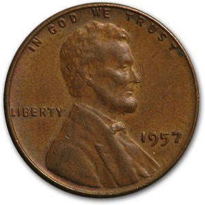 1957 Lincoln Cent Fine+ 1957 Lincoln Cent Fine+