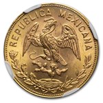 1957 Mexico Gold 10 Peso Constitution Centennial MS-63 NGC