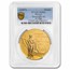 1957 Mexico Gold Medallic 50 Peso Constitution Cent. MS-66 PCGS